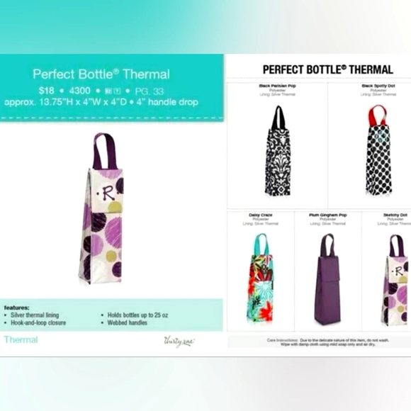 Thirty-one Perfect Bottle Thermal - Plum Gingham Pop - Picture 3 of 3